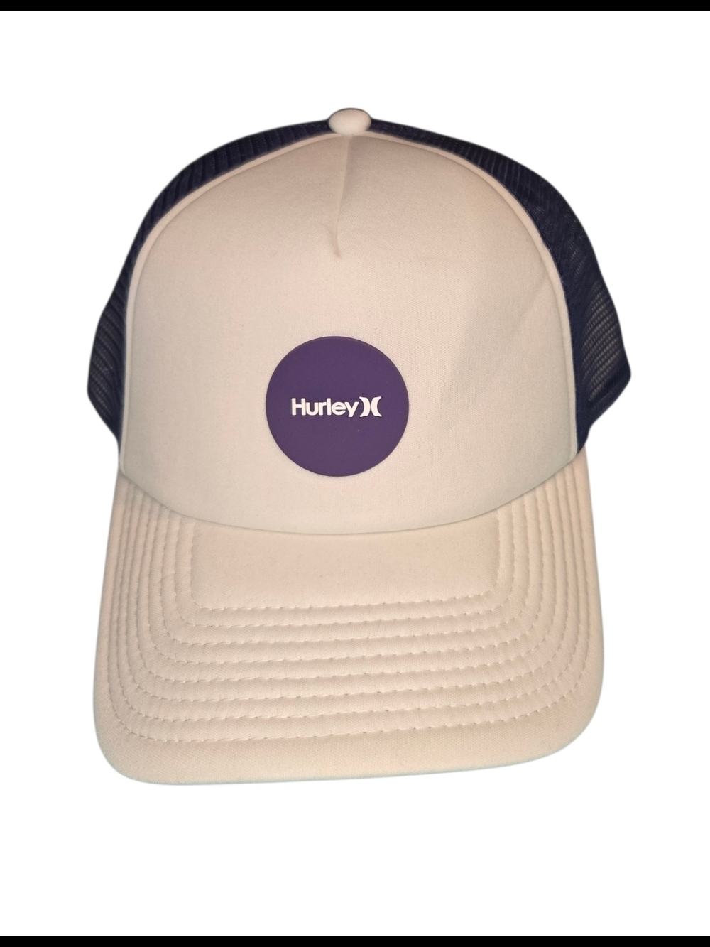 Hurley Trucker Hat in White and Purple